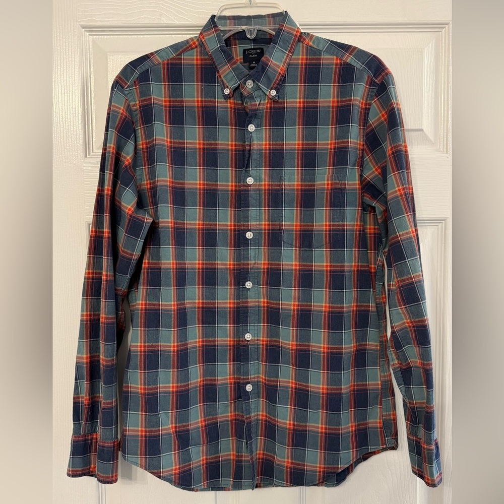 J Crew Factory Men's Plaid Button-Down Shirt